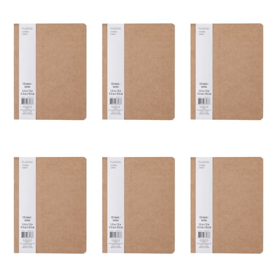 6 Pack: Kraft & Ivory Journal by Recollections™